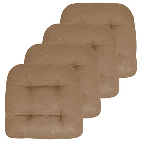 Red Tufted 19" x 19" Outdoor Chair Cushions, 4 Count O6360