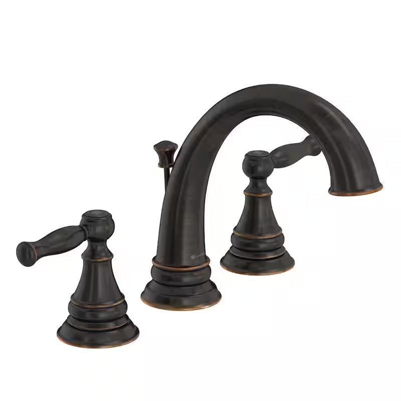 8 in. Widespread Double-Handle High-Arc Bathroom Faucet in Bronze X6649