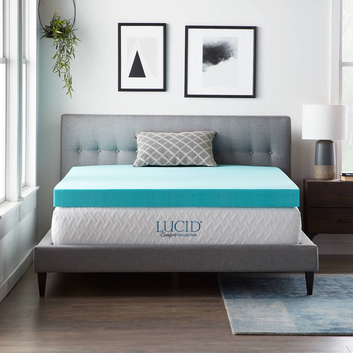 Twin Gel Memory Foam Topper with Cover B785