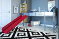 Twin Metal Loft Bed with Slide I7282