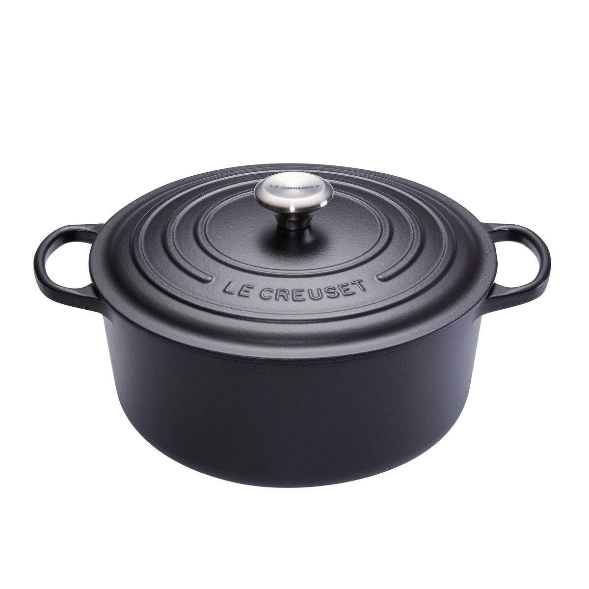 Satin Black Cast Iron Casserole D945