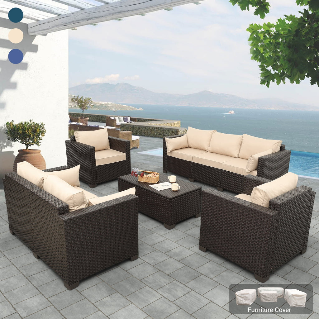 5 Pcs Outdoor Conversation Set with Fire Pit C73616