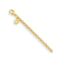 22K Yellow Gold Polished Solid Rolo Chain Necklace 24" J3810