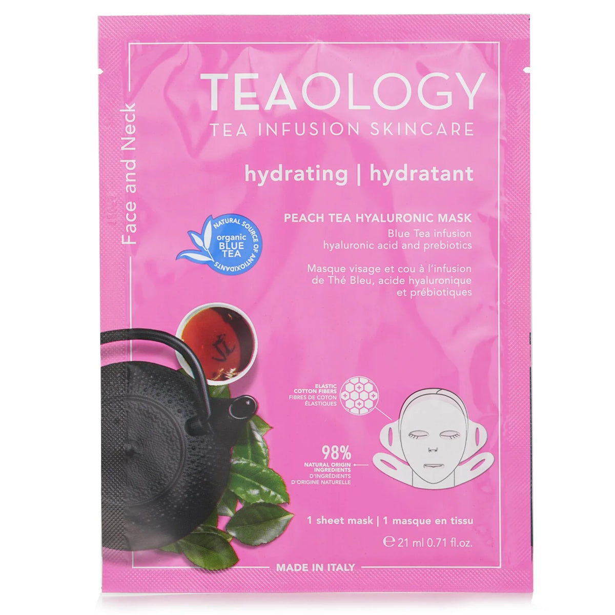 Peach Tea Hyaluronic Face & Neck Mask 21ml H5055