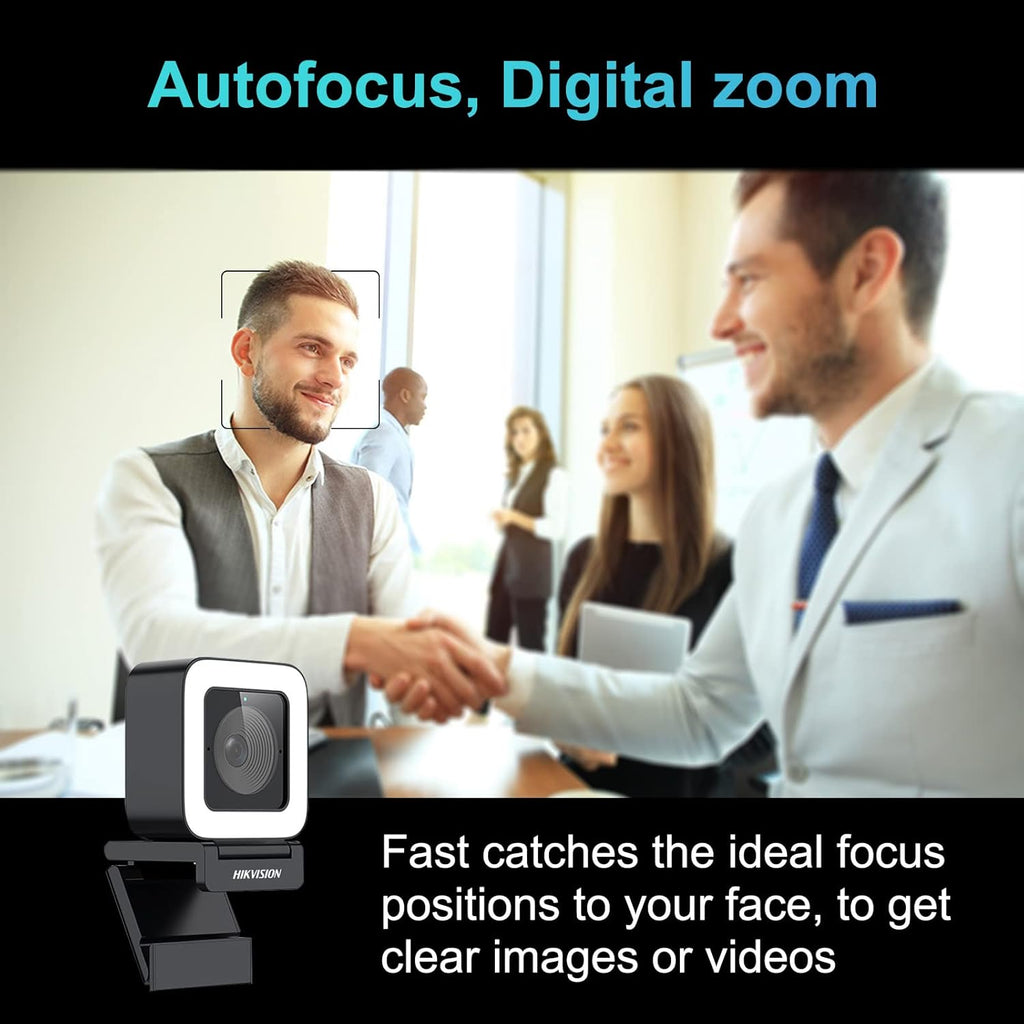 1080P 60fps HD Webcam with Light Microphone, Autofocus, Type C USB2.0, Tripod Pack of 2 T909