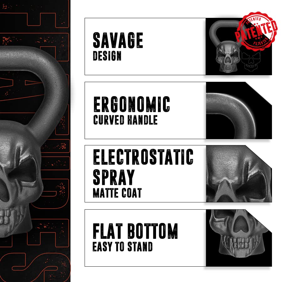 Cast Iron Kettlebell with Anti Slip Powder Coated Handle Y34881