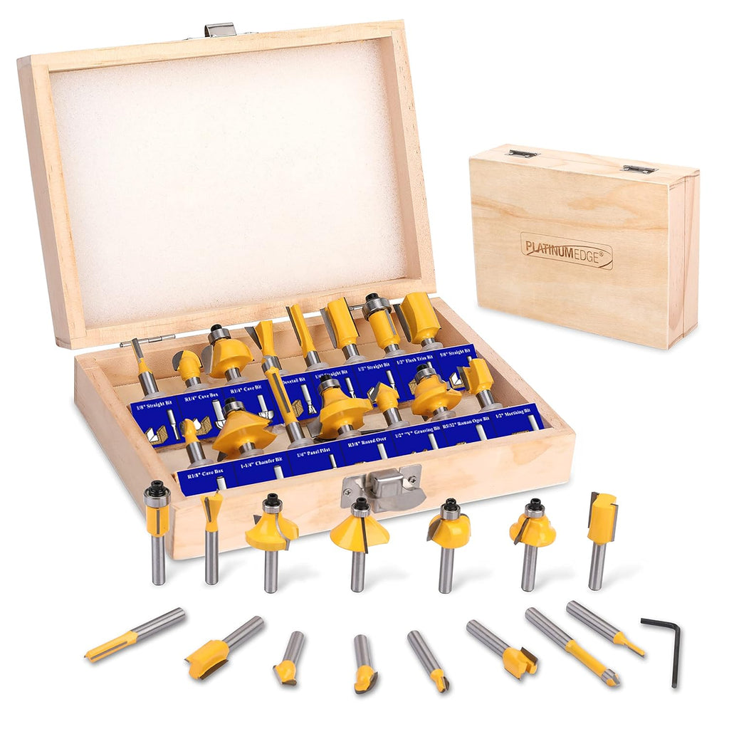 35 Piece Tungsten Carbide Router Bits Set with 1/4 Shank P904