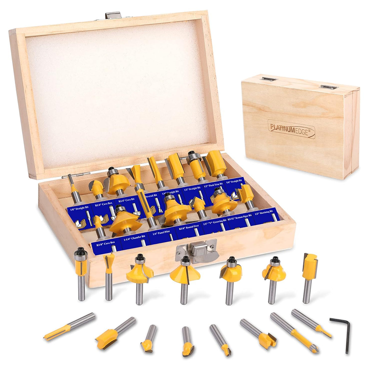 35 Piece Tungsten Carbide Router Bits Set with 1/4 Shank P904