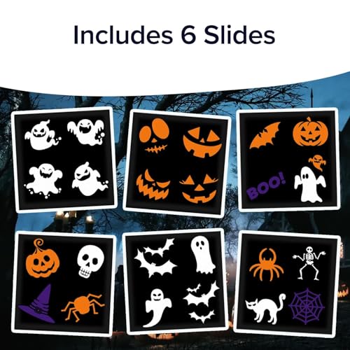 Halloween Holiday LED Projector with 6 Slides & Remote W18576