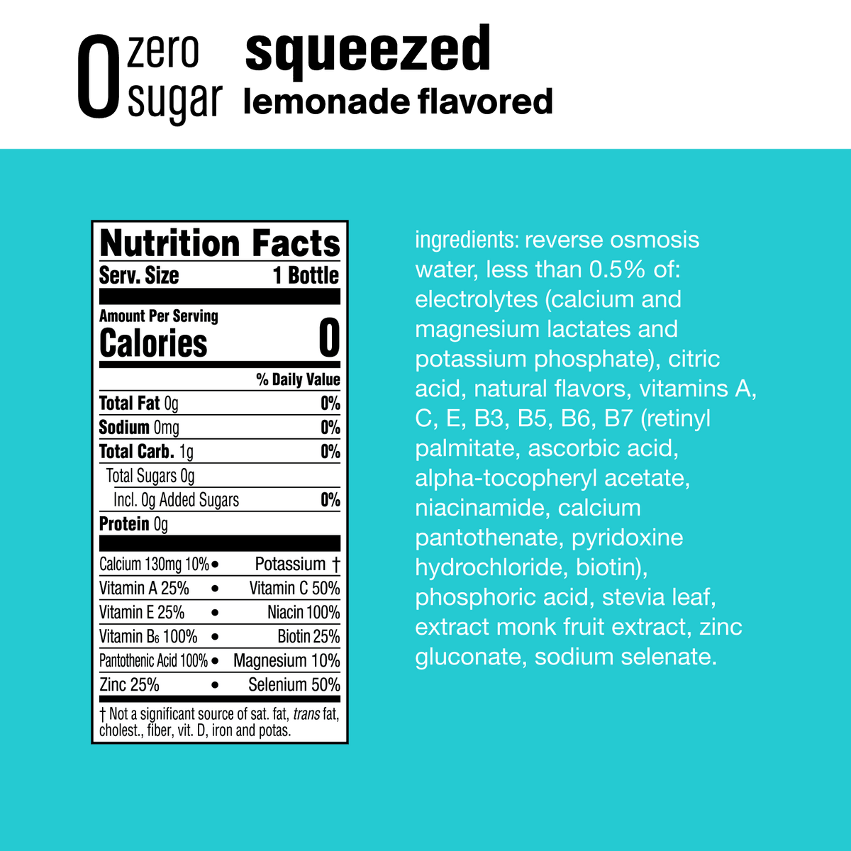 Zero Sugar Electrolyte Enhanced Water with Vitamins, 20 fl oz, 12 Pack N21944