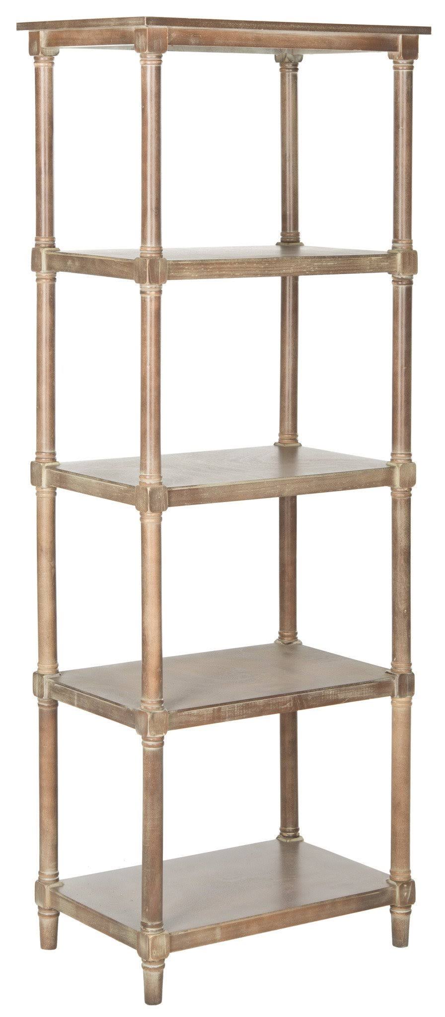5 Tier Washed Natural Pine Bookcase N50822