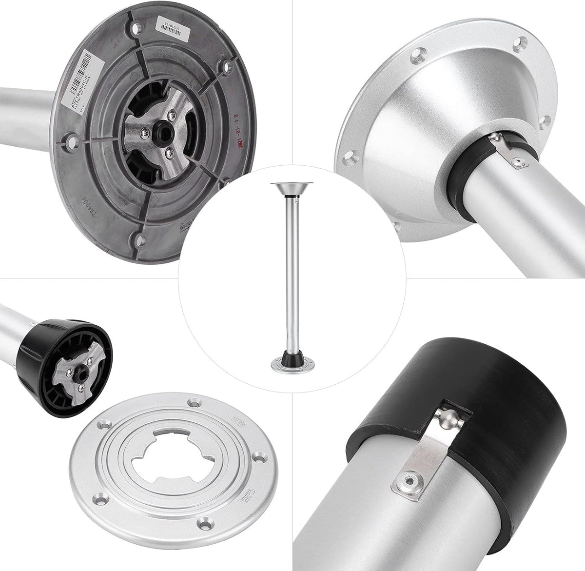 Height Adjustable Swivel Table Leg with Stable Base Ring P36878