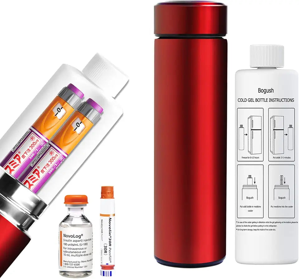 Red Insulin Pen Cooler Travel Case B320263