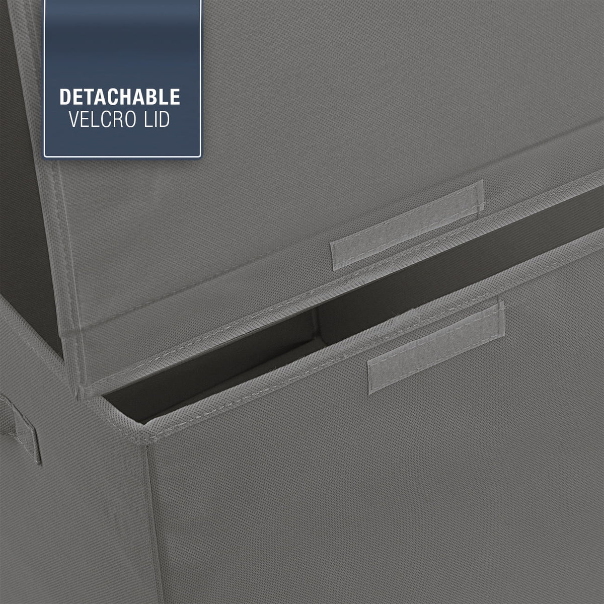 Large Toy Chest with Flip-Top Lid (Gray) L652