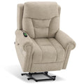 Triple Motor Power Lift Recliner Chair with Massage and Heating, Fabric C6385