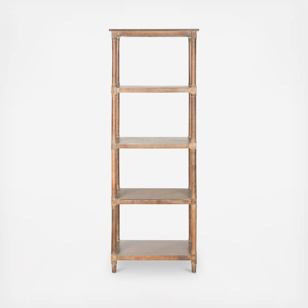 5 Tier Washed Natural Pine Bookcase N50822