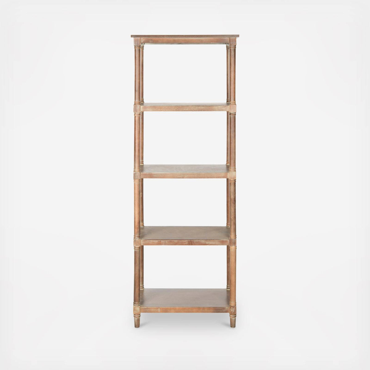 5 Tier Washed Natural Pine Bookcase N50822
