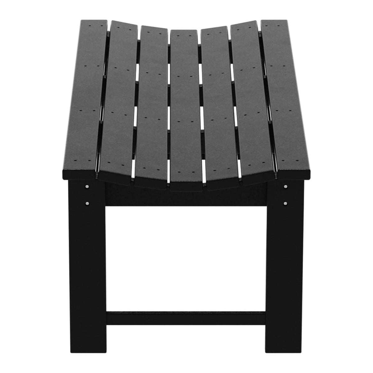 Black Backless Outdoor Patio Bench Z814