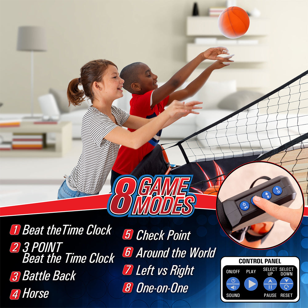 Arcade Basketball Game, Indoor 1-4 Player, LED Scoreboard, 8 Game Modes, 5 Balls S1847