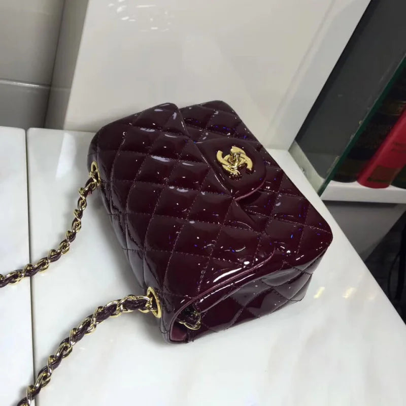 Patent Leather Flap Bag C638140
