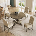 5 Piece Dining Table Set with 4 Upholstered Chairs B1073