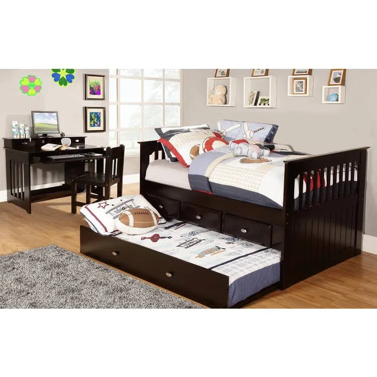 Twin Rake Bed Espresso S533822