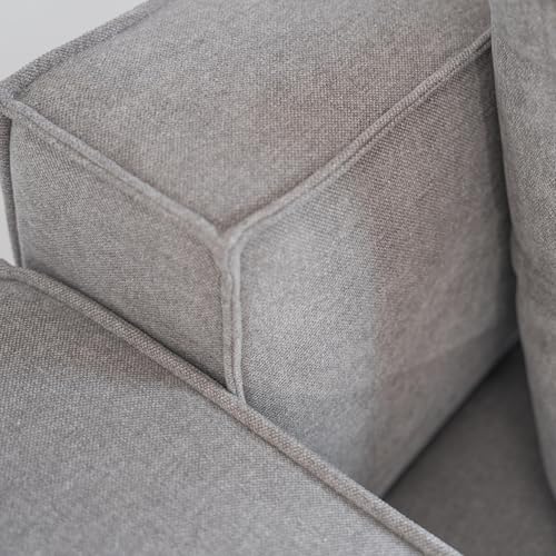 Grey L-Shape Sectional Sofa Set with Ottoman and Chaise H49264