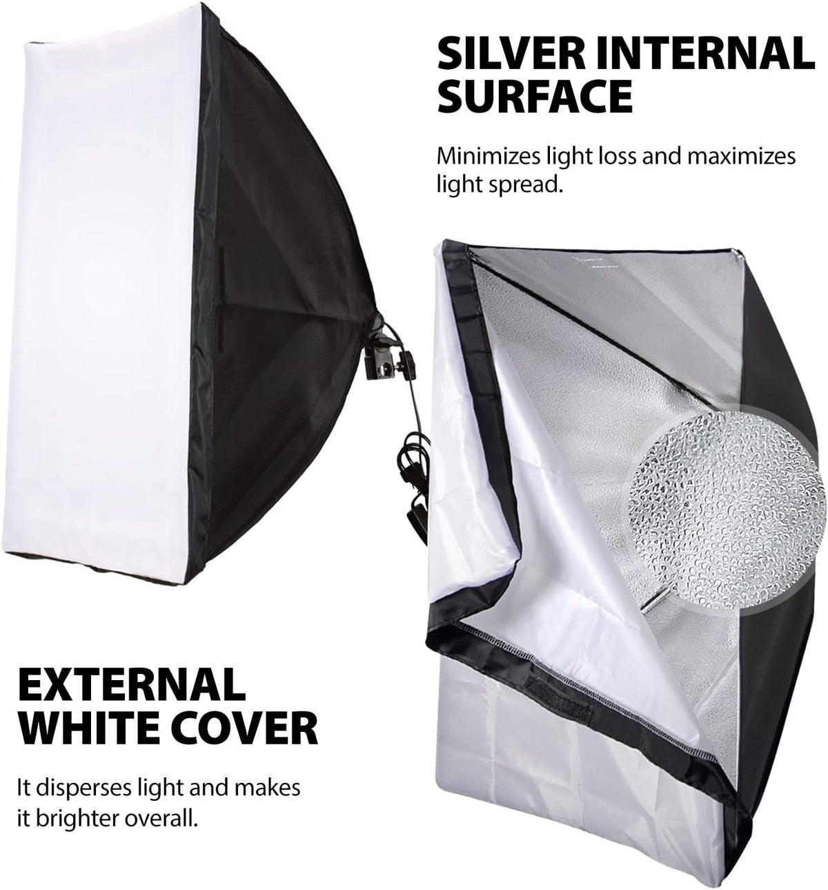 10 ft. Backdrop Support System and 800W 6500K Softbox Umbrella Background Continuous Lighting Kit with Carry Bag K326074
