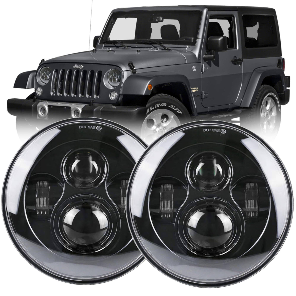 Black LED Headlight Kit S7671