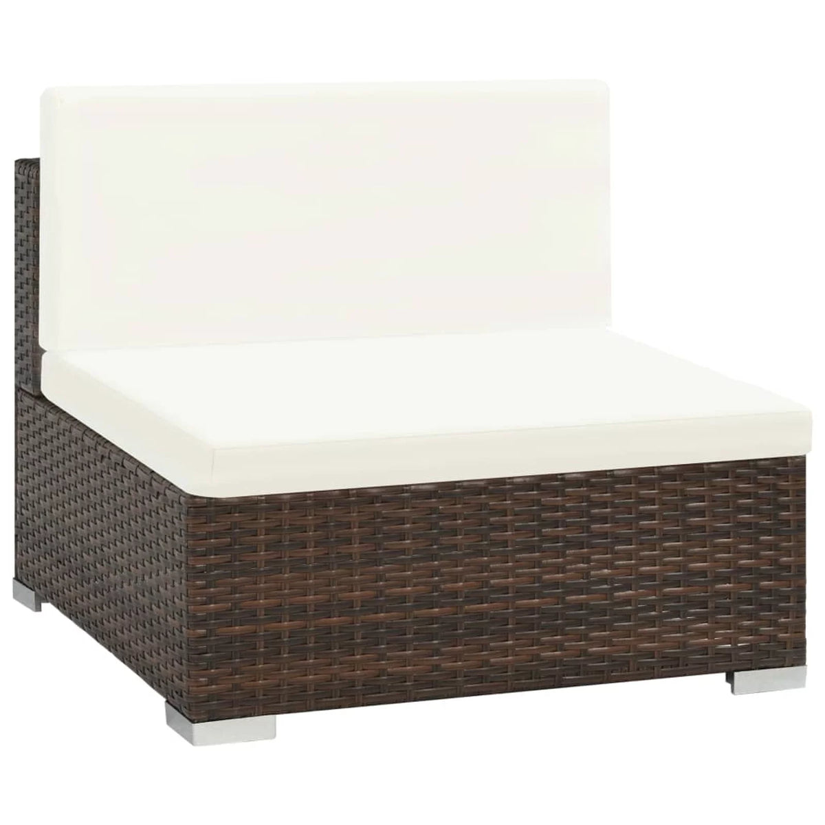 8 Piece Cream White Cushioned Sofa Set with Coffee Table and Ottoman W330