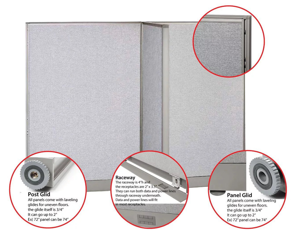 T-Shaped Freestanding Room Divider K118