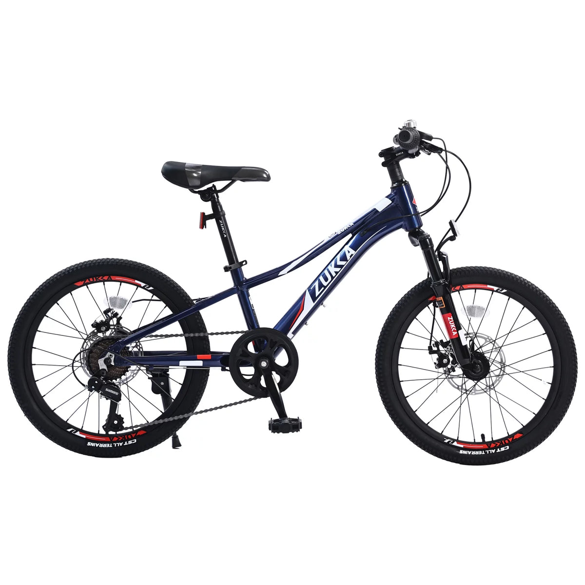 24 in 7-Speed Aluminum Mountain Bike with Double Disc Brake O5426
