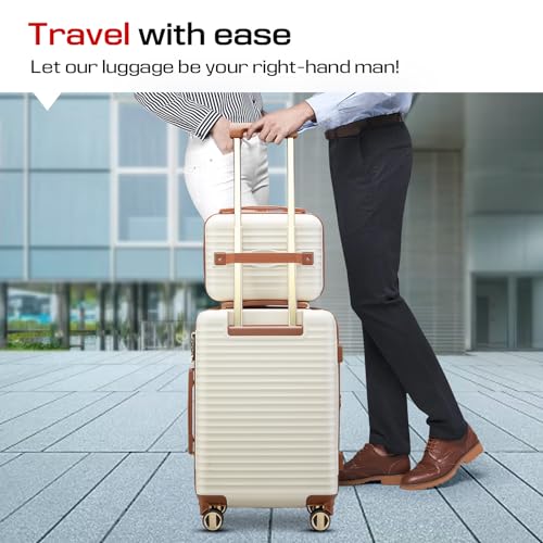 3 Piece Expandable Hard Shell Suitcase Set with Spinner Wheels and TSA Lock C353122