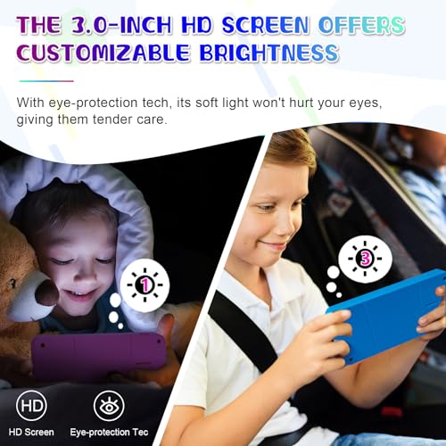 Handheld Game with 220 32-bit Video Games, 3.0” IPS Screen, Rechargeable Portable Mini Arcade X480249