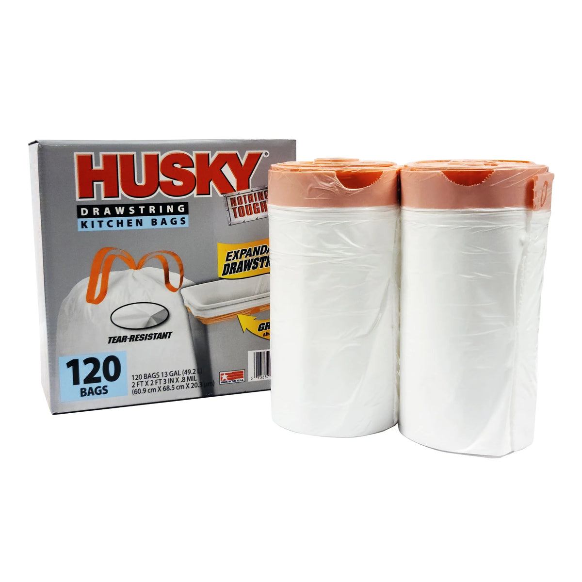 120 Count 13 Gallon Tall Kitchen Trash Bags with Drawstring O520