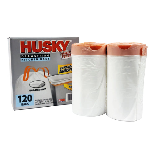 120 Count 13 Gallon Tall Kitchen Trash Bags with Drawstring O520