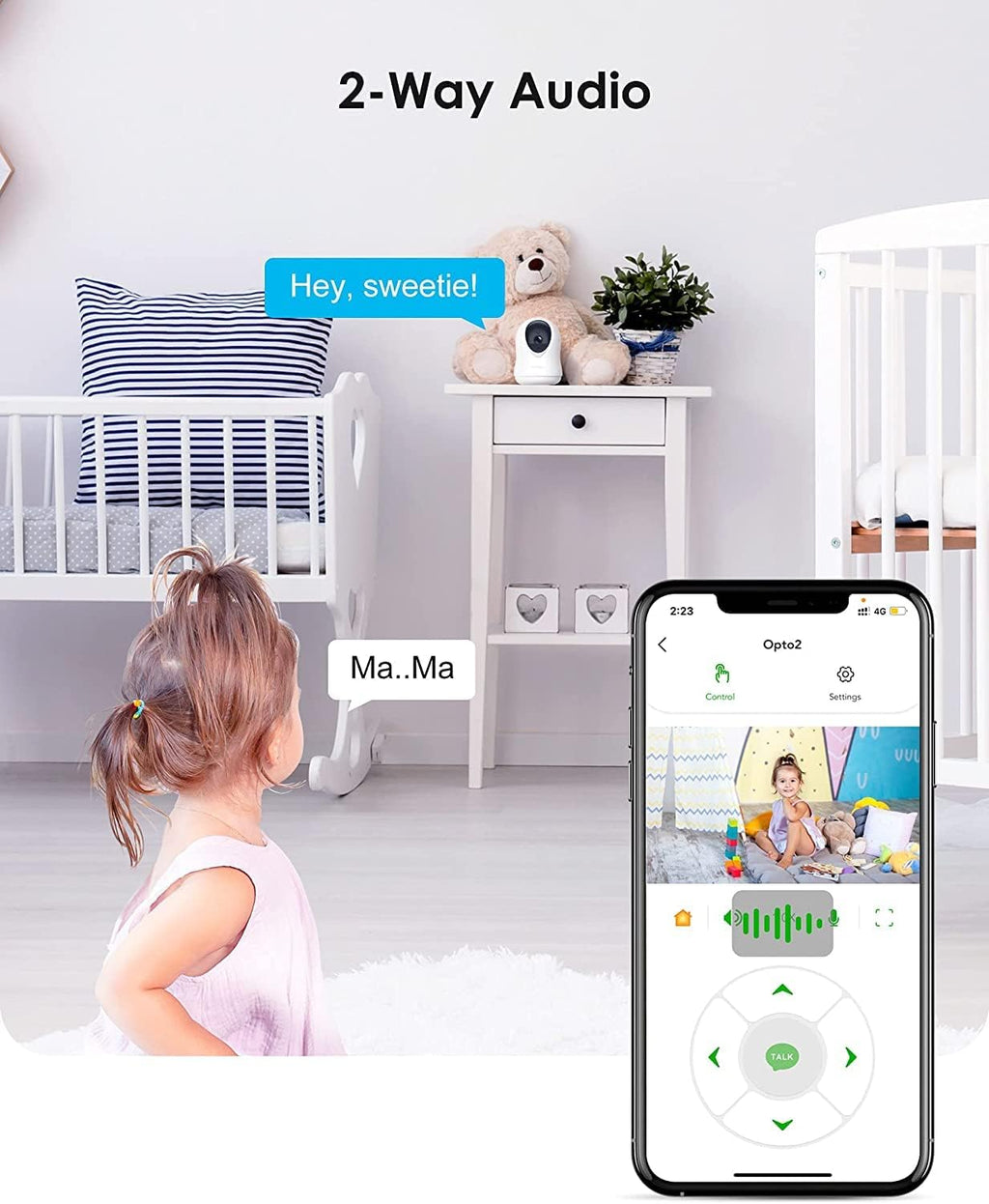 1080P HomeKit Indoor Security Camera with Night Vision and 2-Way Audio B39441
