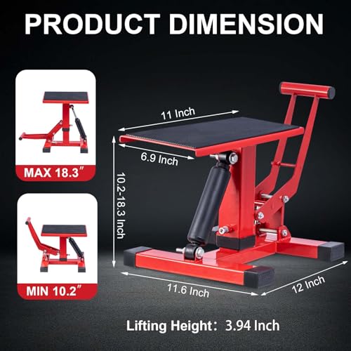 Adjustable Motorcycle Lift Stand with 450Lbs Capacity M615868