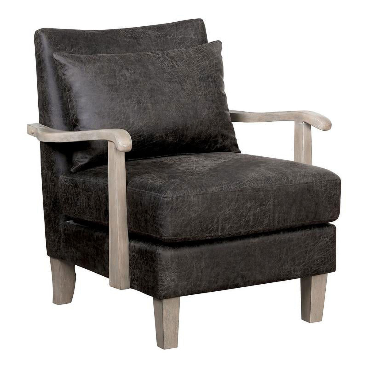 Light Gray Faux Leather Accent Chair (Set of 2) G730