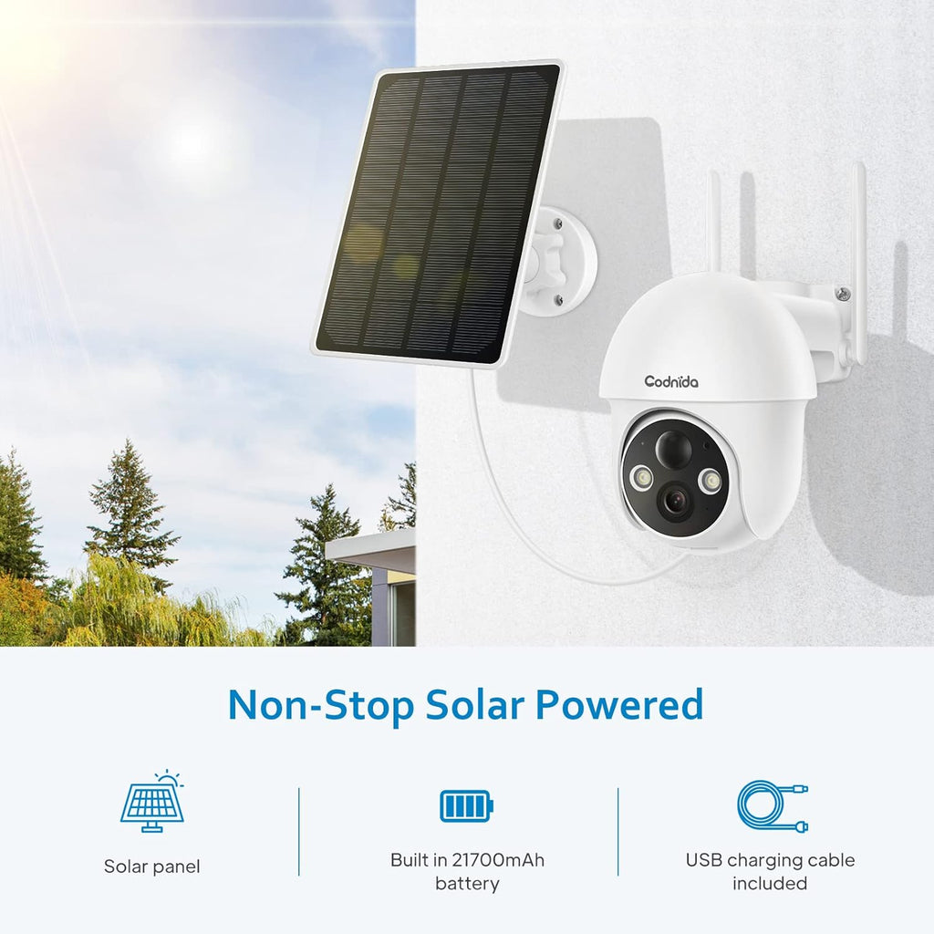 Wireless Outdoor Solar Security Camera with Night Vision Q7969