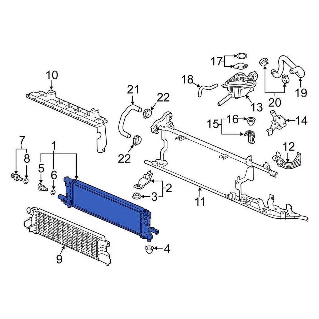 Direct Fit Plastic Tank Aluminum Core Radiator C835700