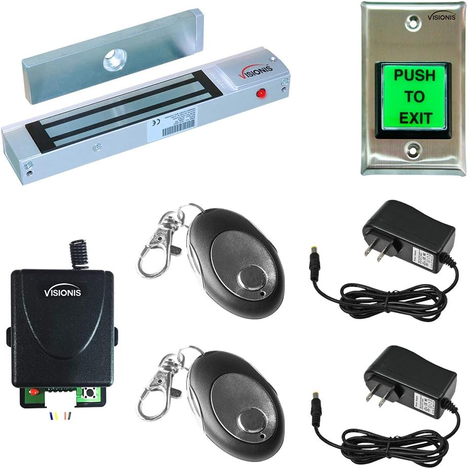 One Door Electromagnetic Lock Kit with Wireless Receiver and Remote N373976