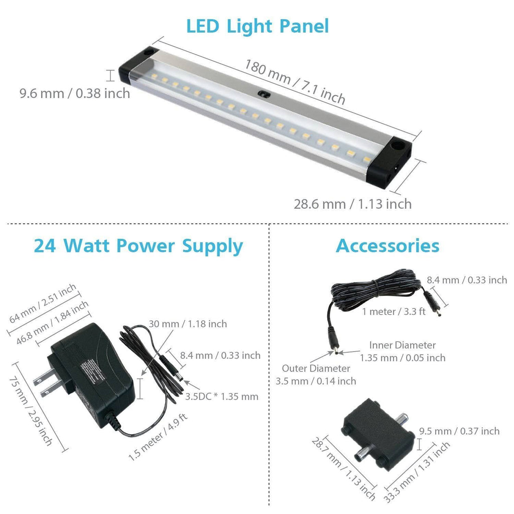 7 inch LED Dimmable Under Cabinet Lighting Kit H73435