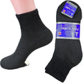 Black White Diabetic Ankle Socks 12 Pairs F44302