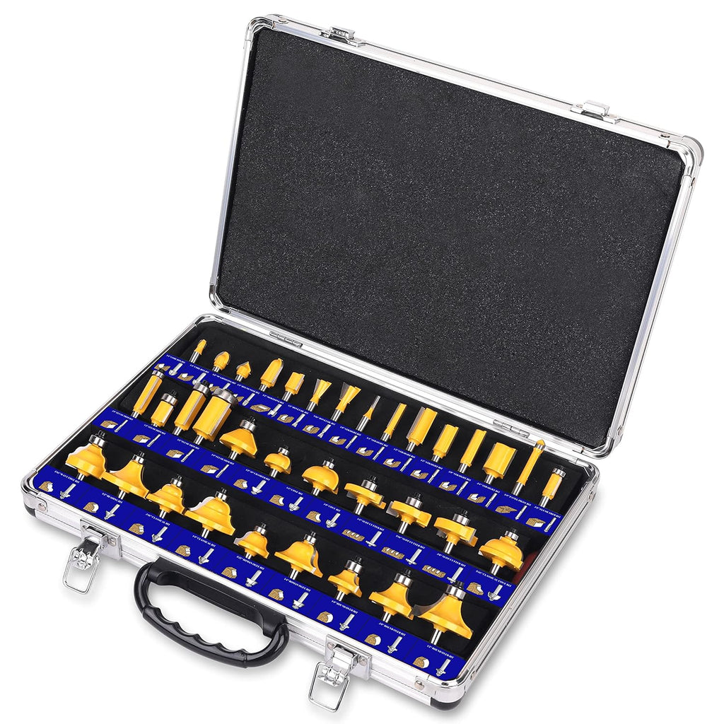 35 Piece Tungsten Carbide Router Bits Set with 1/4 Shank P904