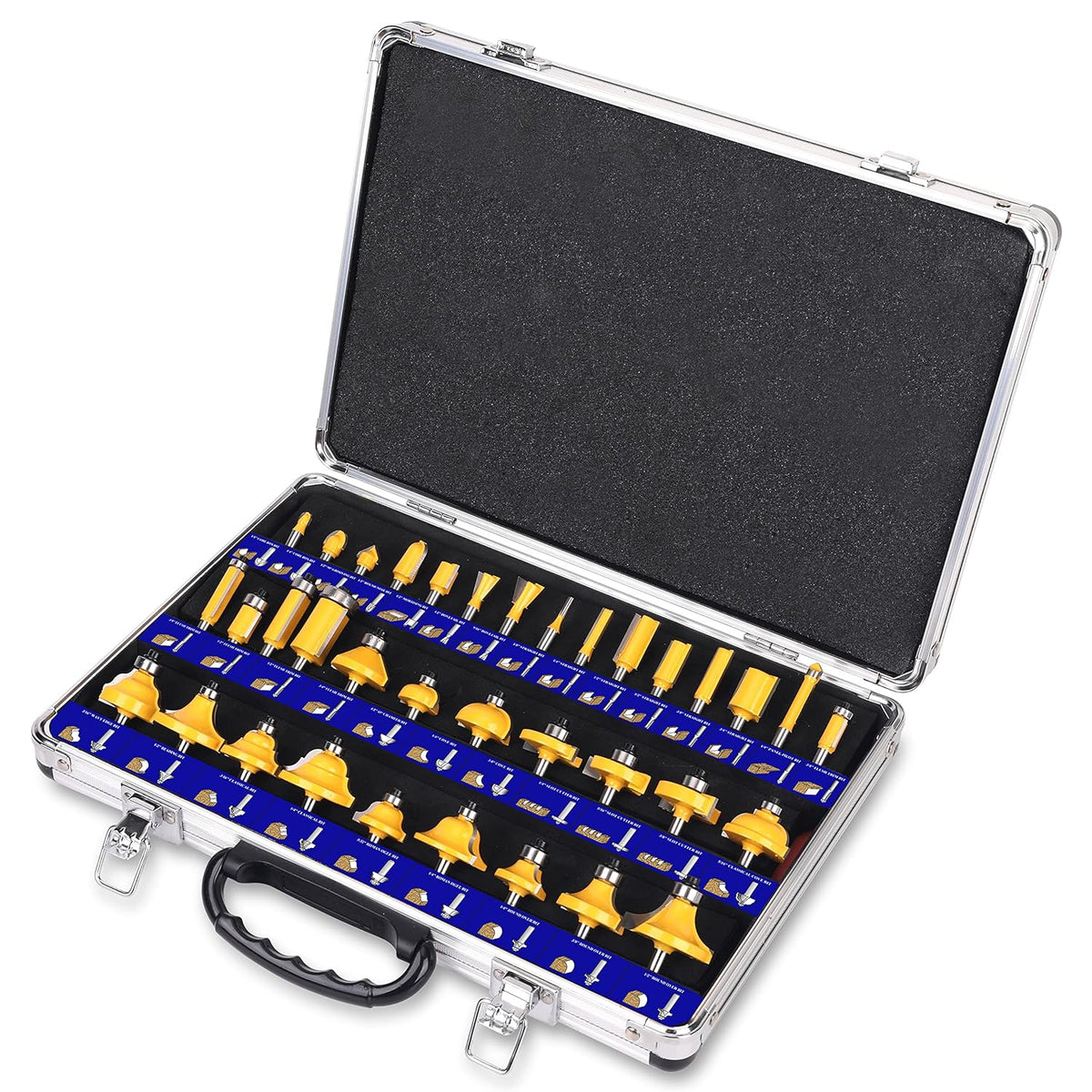 35 Piece Tungsten Carbide Router Bits Set with 1/4 Shank P904