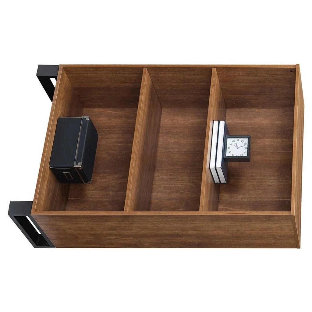 3 Shelf Bookcase Light Walnut C791754