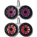 White Dual Wake Tower System with Charcoal 6.5" Marine RGB LED Speakers X3916