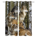 3D Wolf Printing Blackout Curtains Z821076