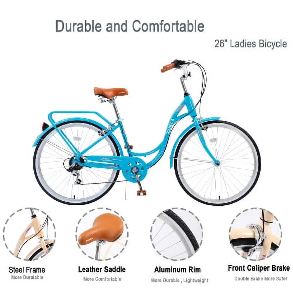 26 inch 7 Speed Steel Frame Bicycle Q75892